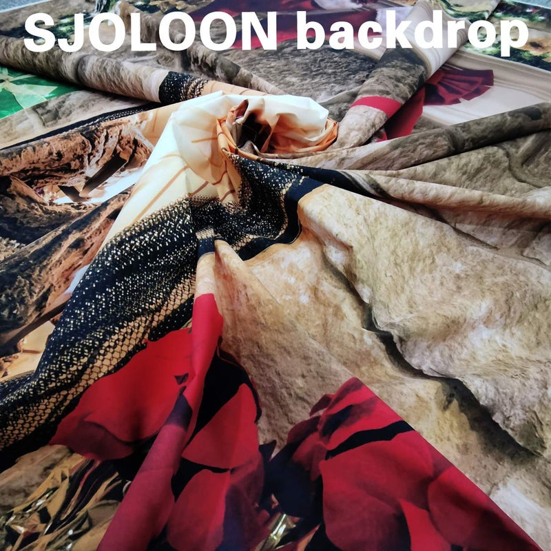 SJOLOON 7x5ft Christmas Photography Backdrops Child Christmas Fireplace Decoration Background for Photo Studio (11209) - Image 3